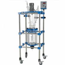 Laboratory Double Layer Floor Type Jacketed Glass Reactor